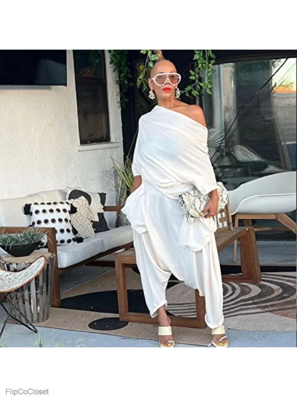 Women's Off Shoulder Harem Jumpsuit Casual Solid Summer One Piece Playsuit